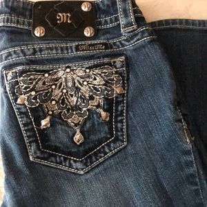 Miss me boot cut blinged pocket jeans p1356